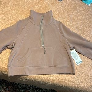 Lulu Scuba Oversized Funnel Neck in dusty rose